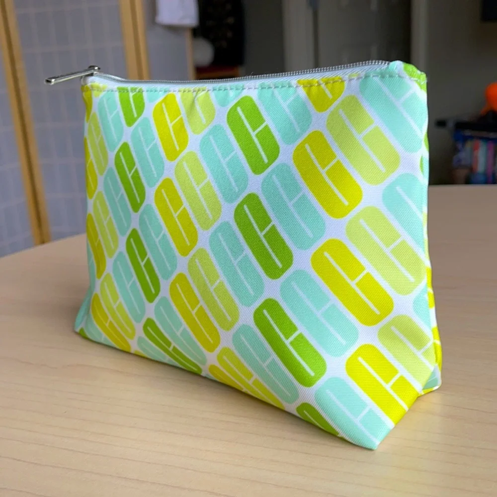 Clinique Signature Makeup Travel Bag, Yellow/Lime green/dark green